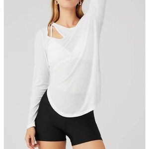 Alo ribbed peak long sleeve M